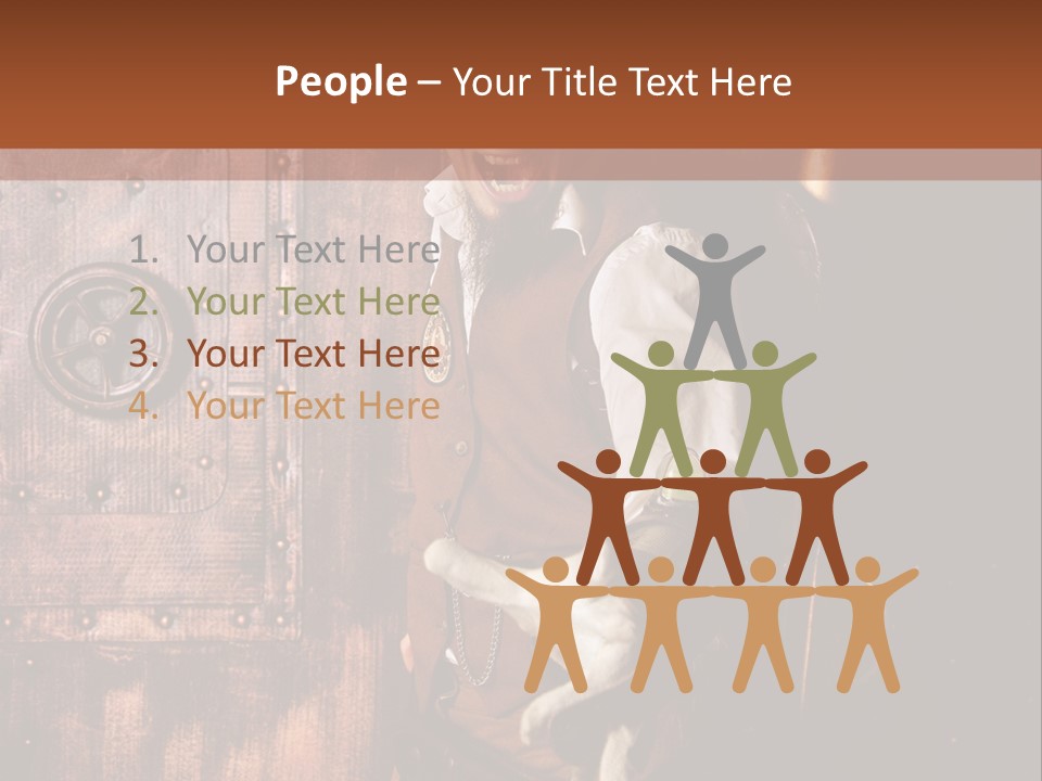 Cyborg Homme Guerrier PowerPoint Template