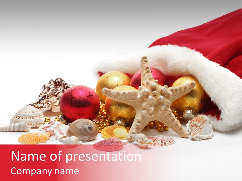 Image Starfish Santa PowerPoint Template