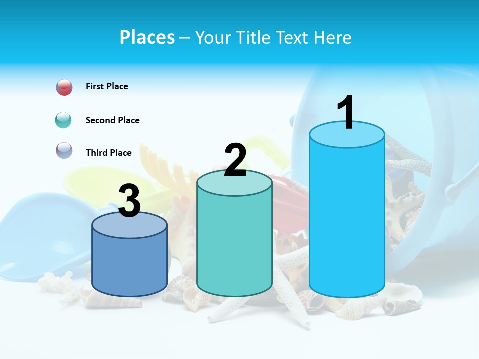 Bucket Vacation Ornament PowerPoint Template