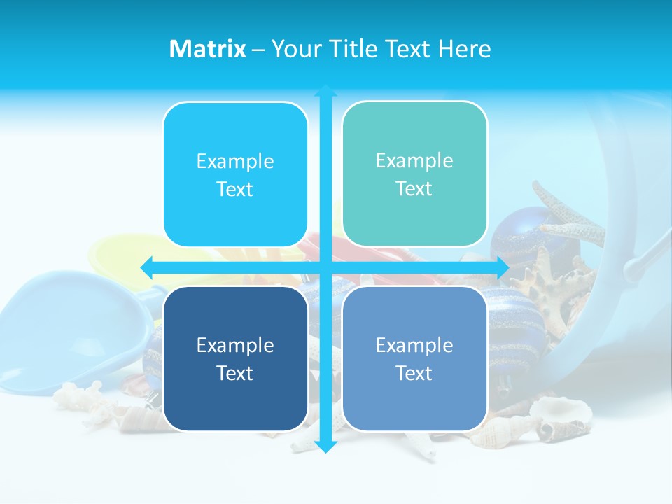 Bucket Vacation Ornament PowerPoint Template