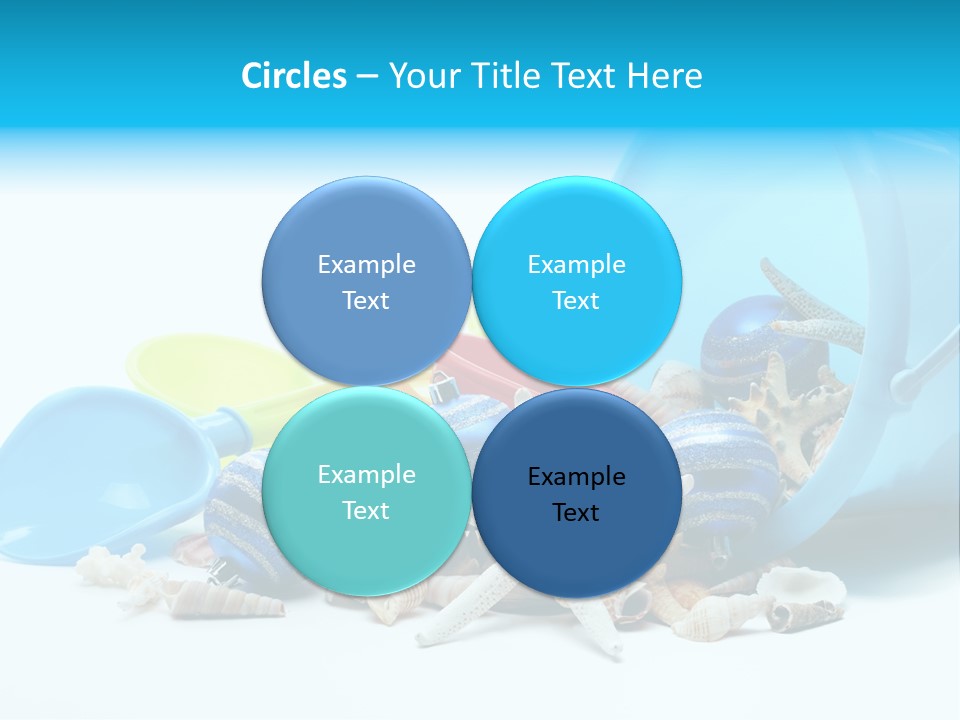 Bucket Vacation Ornament PowerPoint Template