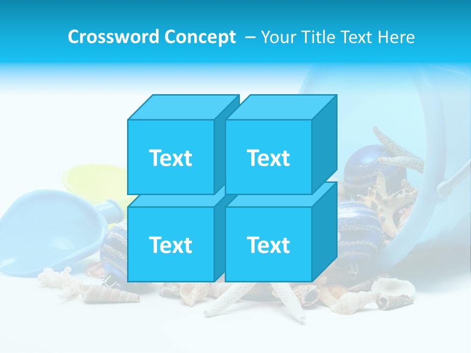 Bucket Vacation Ornament PowerPoint Template