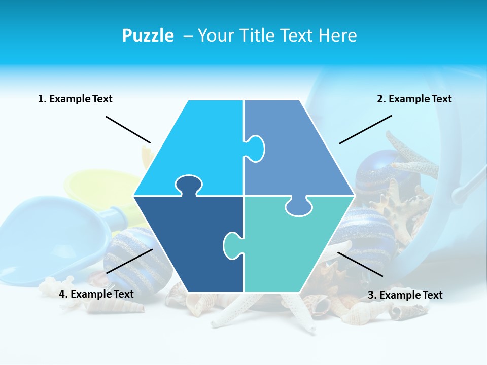 Bucket Vacation Ornament PowerPoint Template