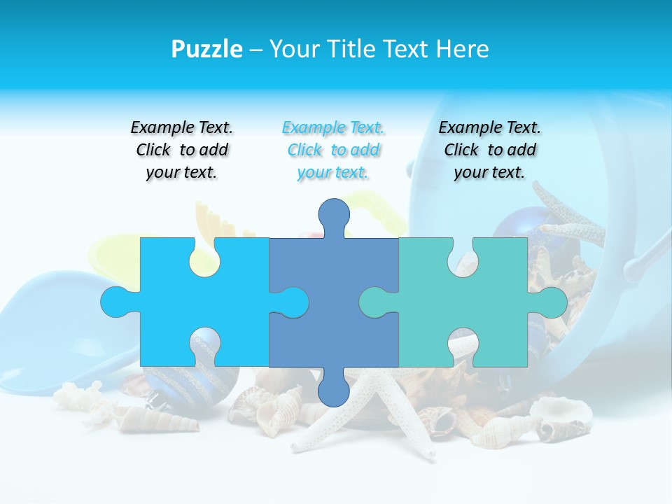 Bucket Vacation Ornament PowerPoint Template