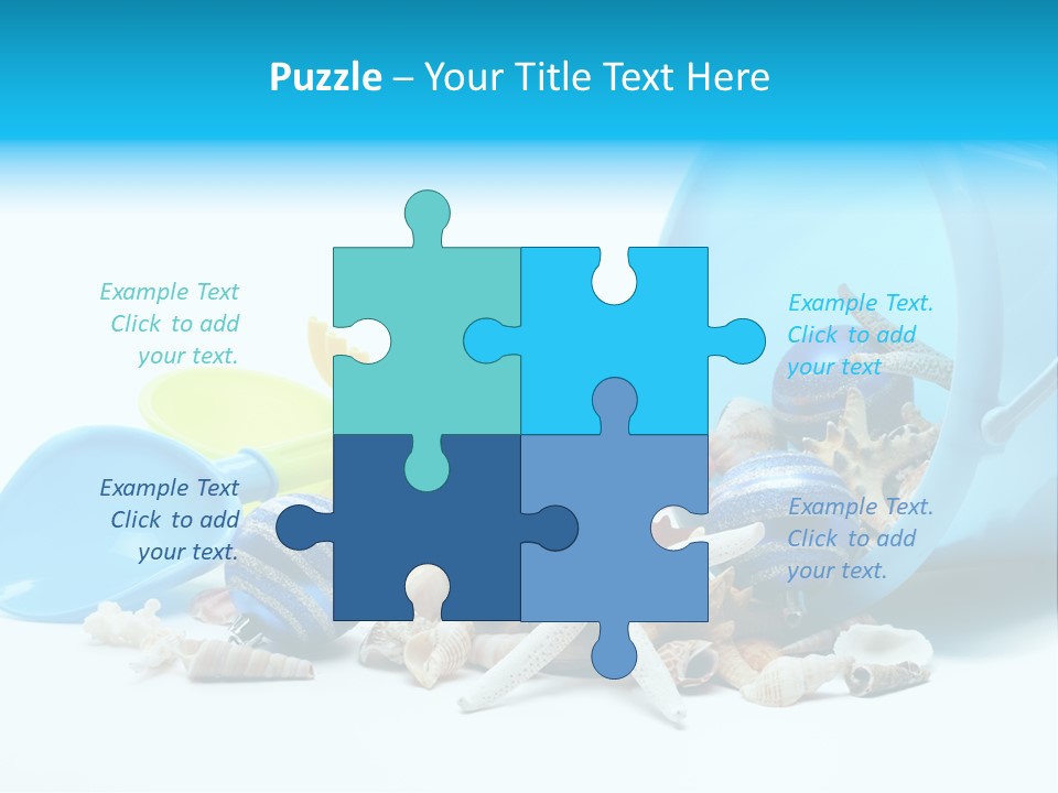 Bucket Vacation Ornament PowerPoint Template