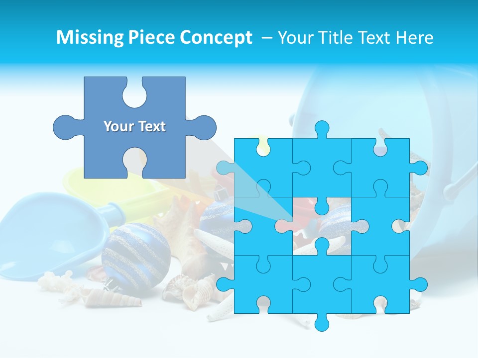 Bucket Vacation Ornament PowerPoint Template