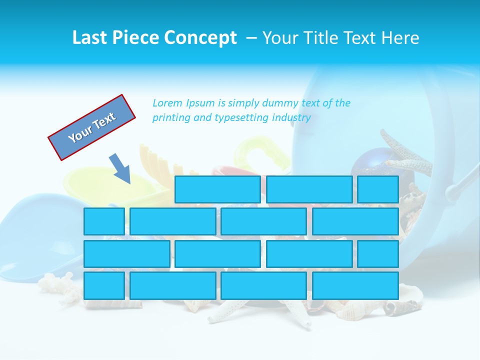 Bucket Vacation Ornament PowerPoint Template