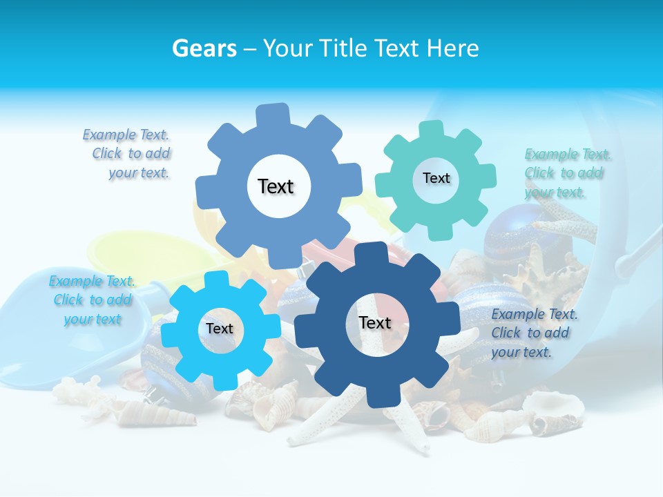 Bucket Vacation Ornament PowerPoint Template