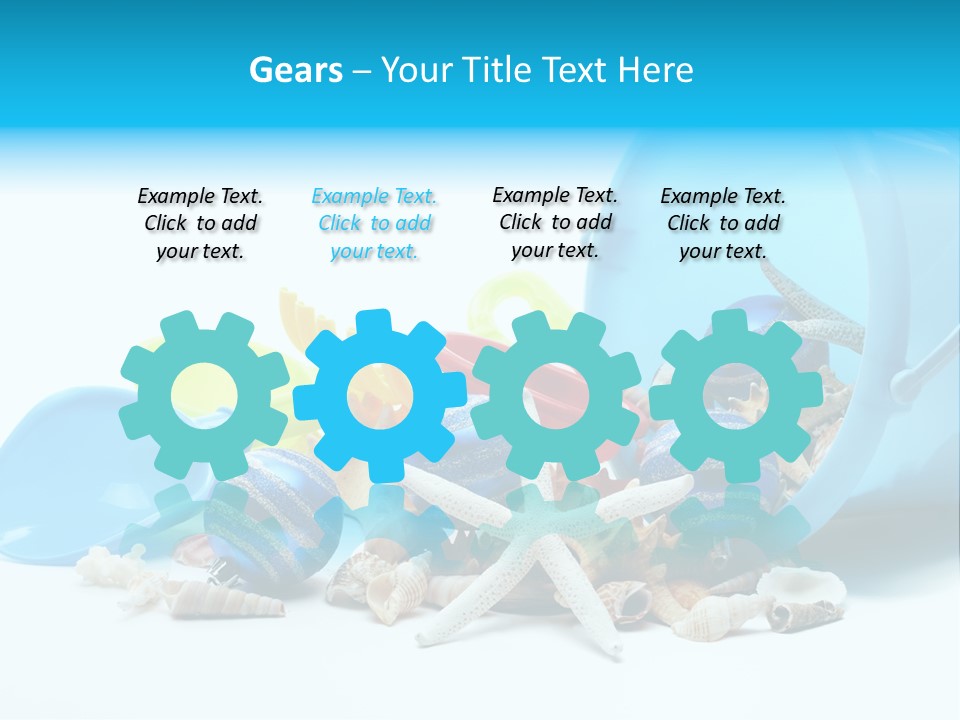 Bucket Vacation Ornament PowerPoint Template