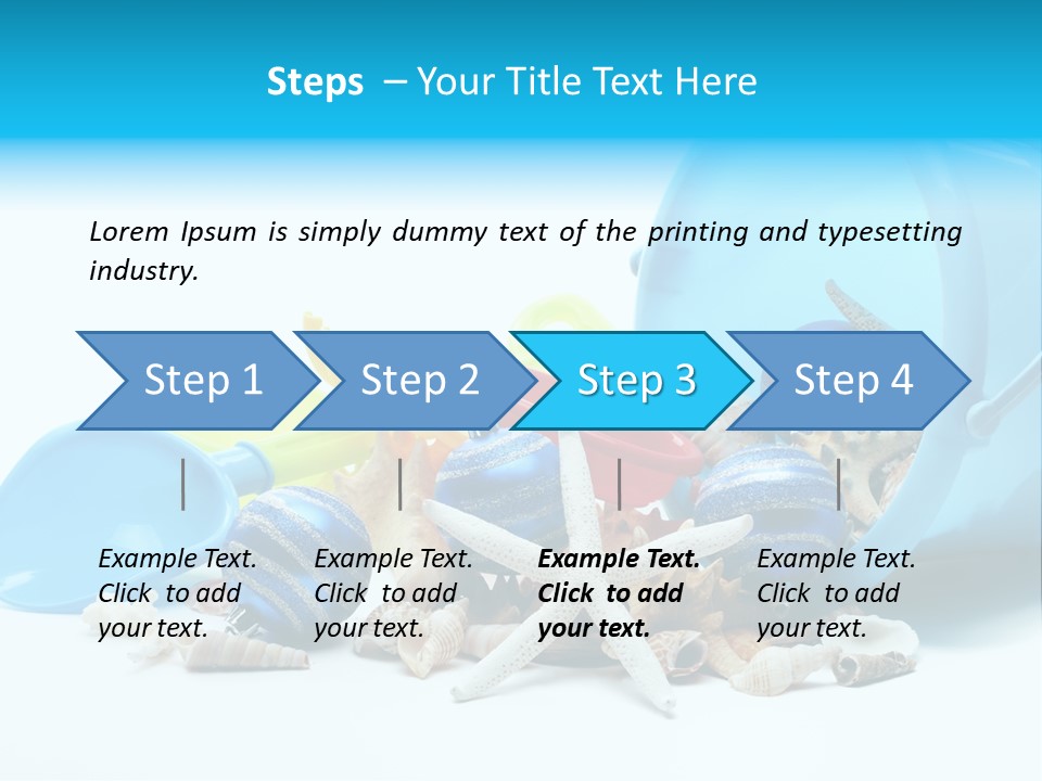 Bucket Vacation Ornament PowerPoint Template