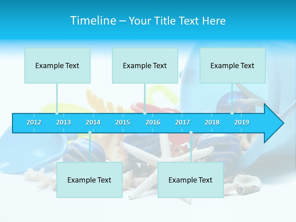 Bucket Vacation Ornament PowerPoint Template