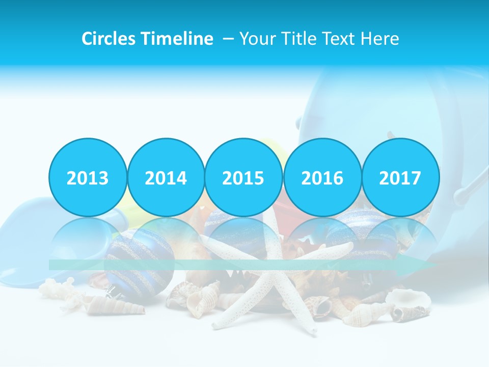 Bucket Vacation Ornament PowerPoint Template