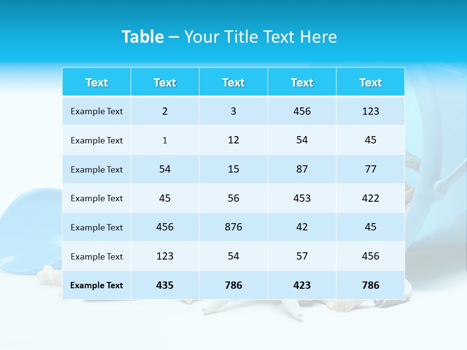 Bucket Vacation Ornament PowerPoint Template