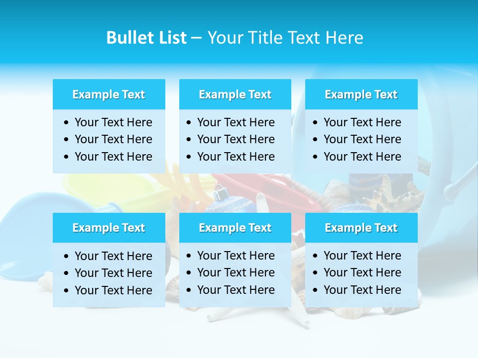 Bucket Vacation Ornament PowerPoint Template