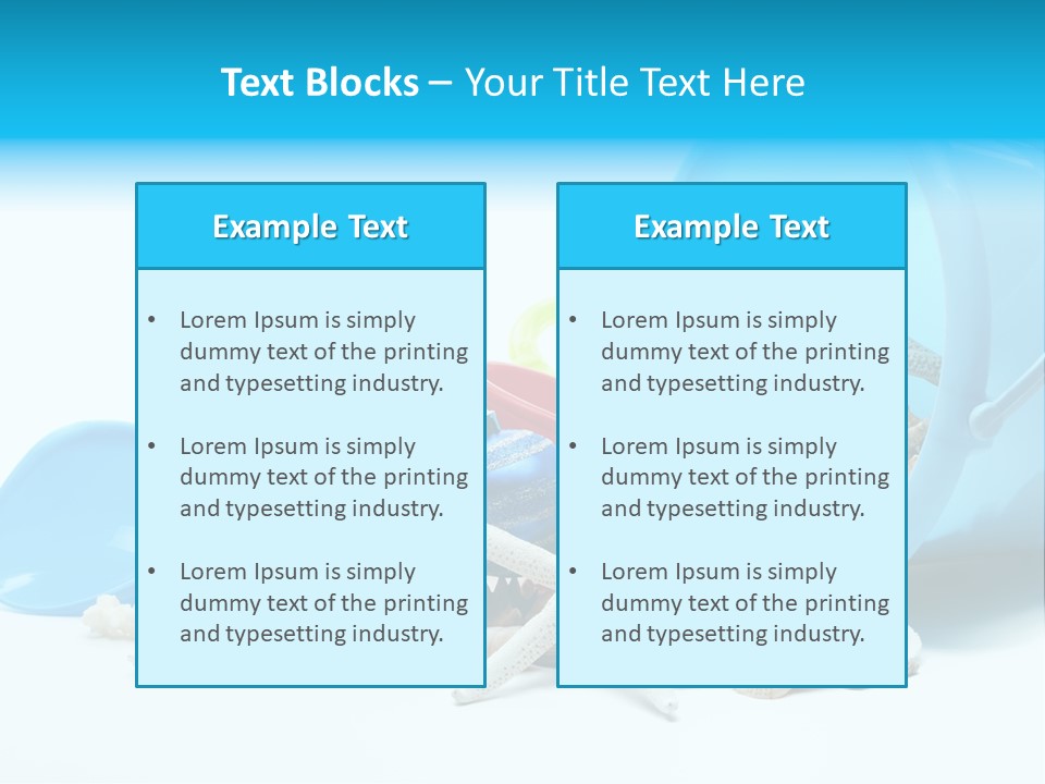 Bucket Vacation Ornament PowerPoint Template