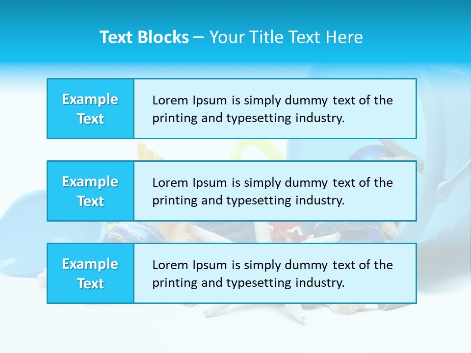 Bucket Vacation Ornament PowerPoint Template