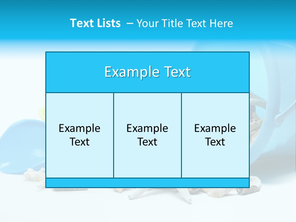 Bucket Vacation Ornament PowerPoint Template