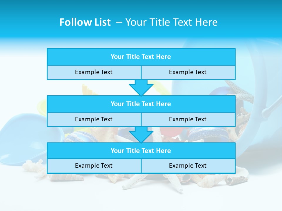Bucket Vacation Ornament PowerPoint Template