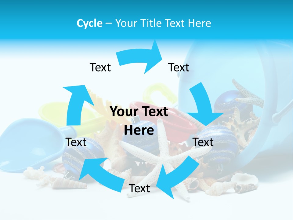 Bucket Vacation Ornament PowerPoint Template