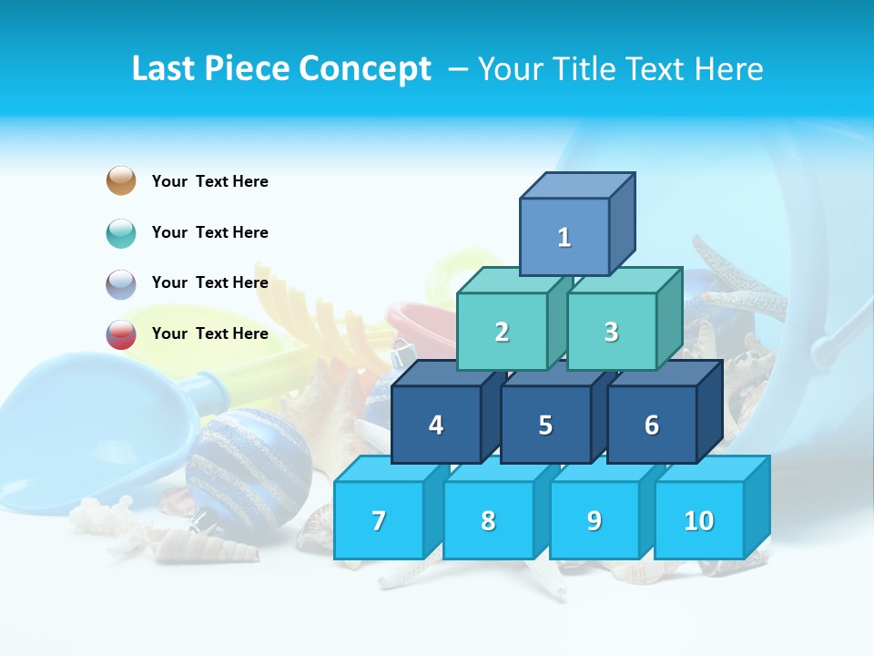 Bucket Vacation Ornament PowerPoint Template