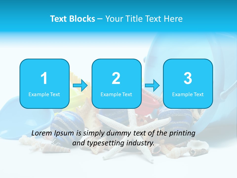 Bucket Vacation Ornament PowerPoint Template