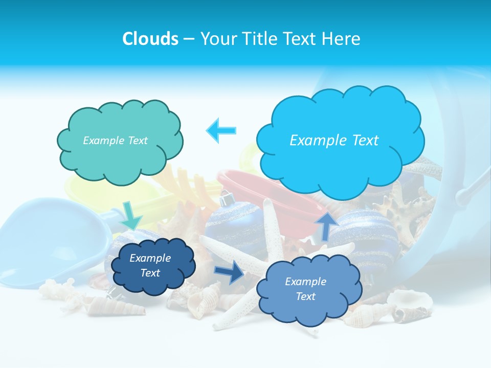 Bucket Vacation Ornament PowerPoint Template