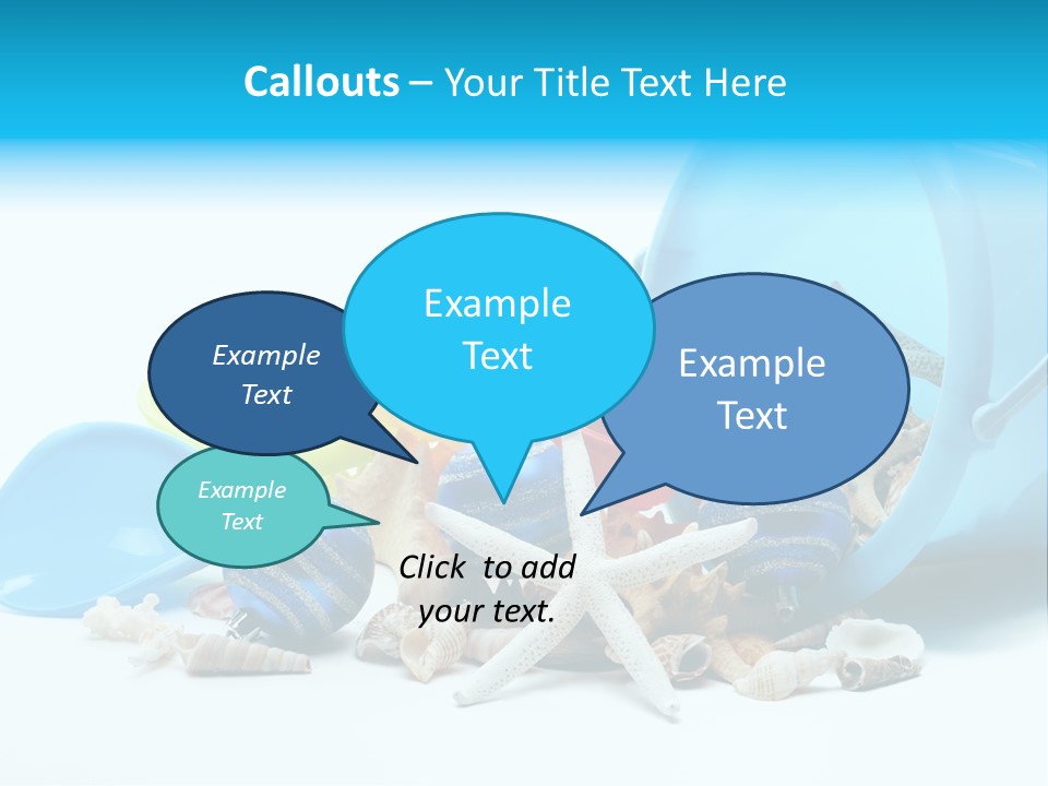 Bucket Vacation Ornament PowerPoint Template