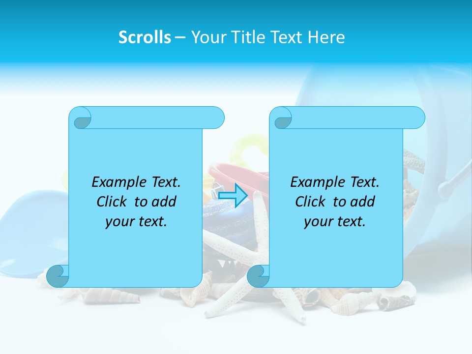 Bucket Vacation Ornament PowerPoint Template
