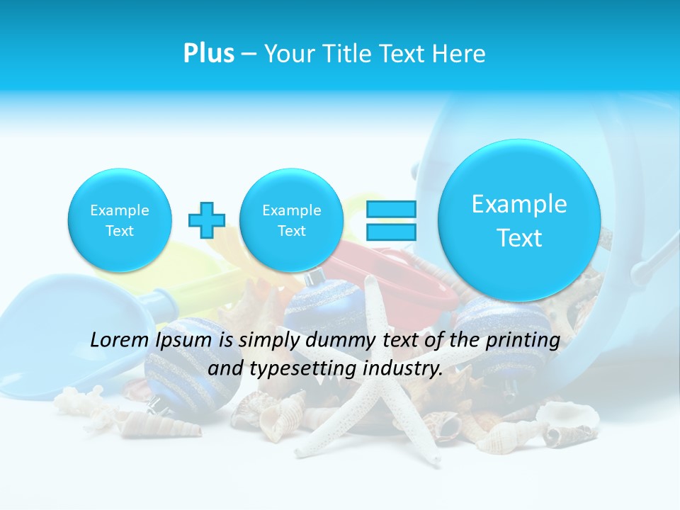 Bucket Vacation Ornament PowerPoint Template