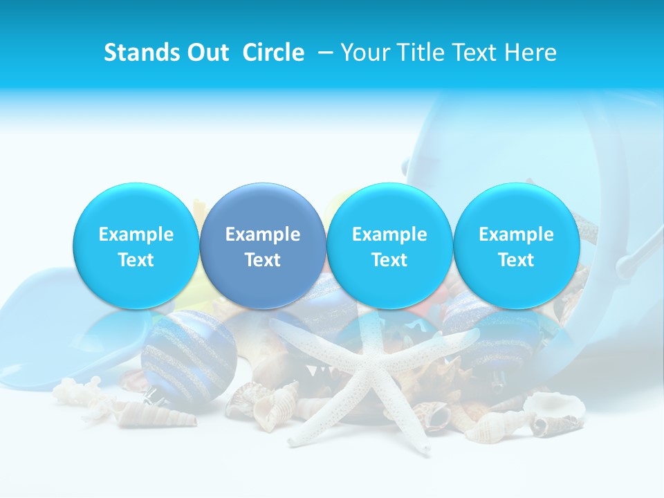 Bucket Vacation Ornament PowerPoint Template