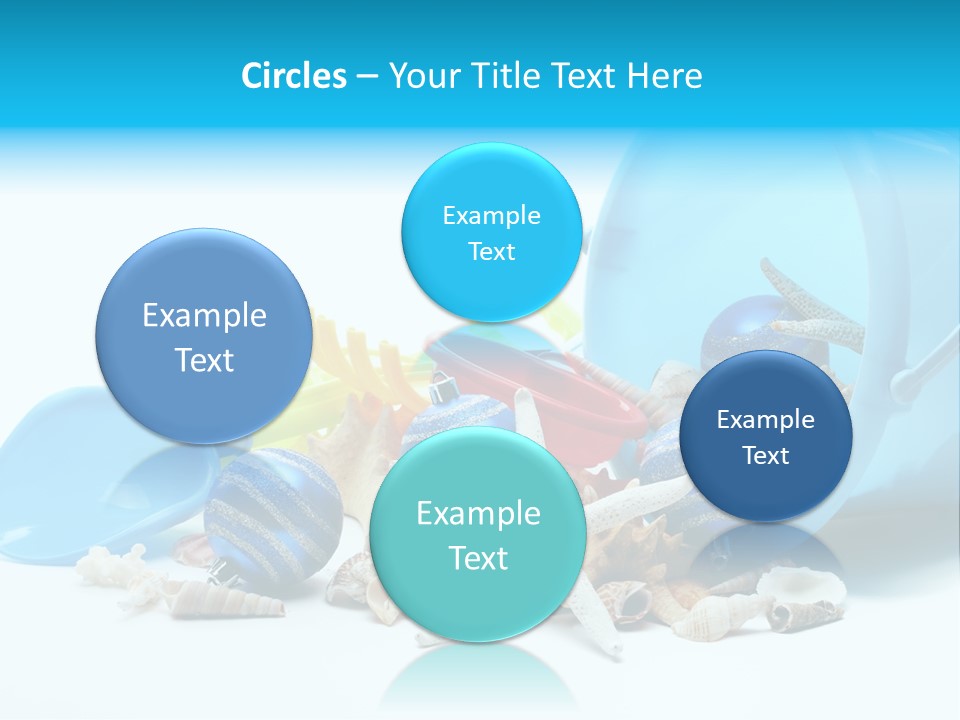 Bucket Vacation Ornament PowerPoint Template