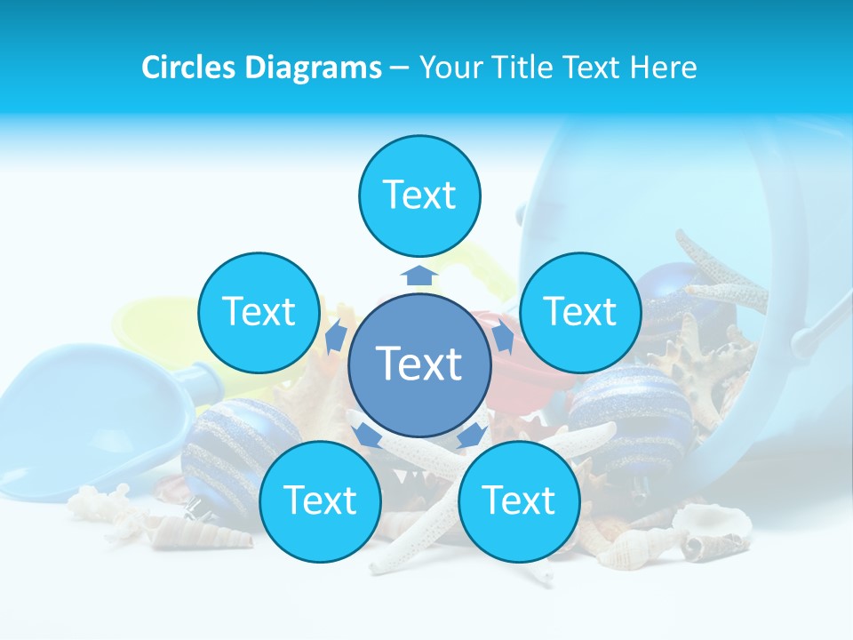 Bucket Vacation Ornament PowerPoint Template