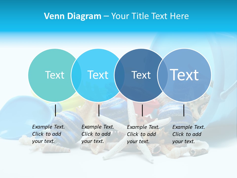 Bucket Vacation Ornament PowerPoint Template