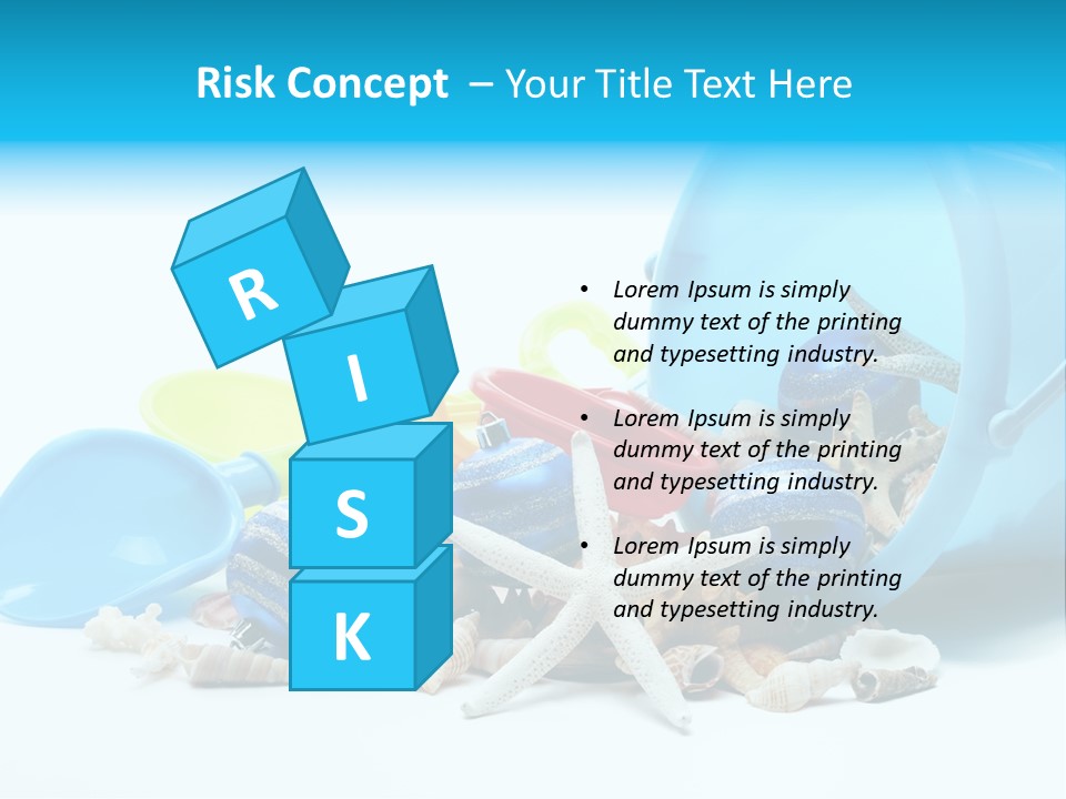 Bucket Vacation Ornament PowerPoint Template