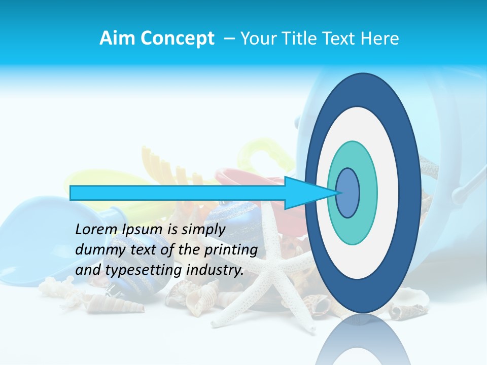 Bucket Vacation Ornament PowerPoint Template