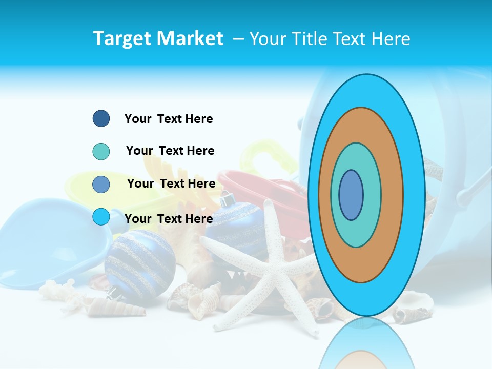 Bucket Vacation Ornament PowerPoint Template