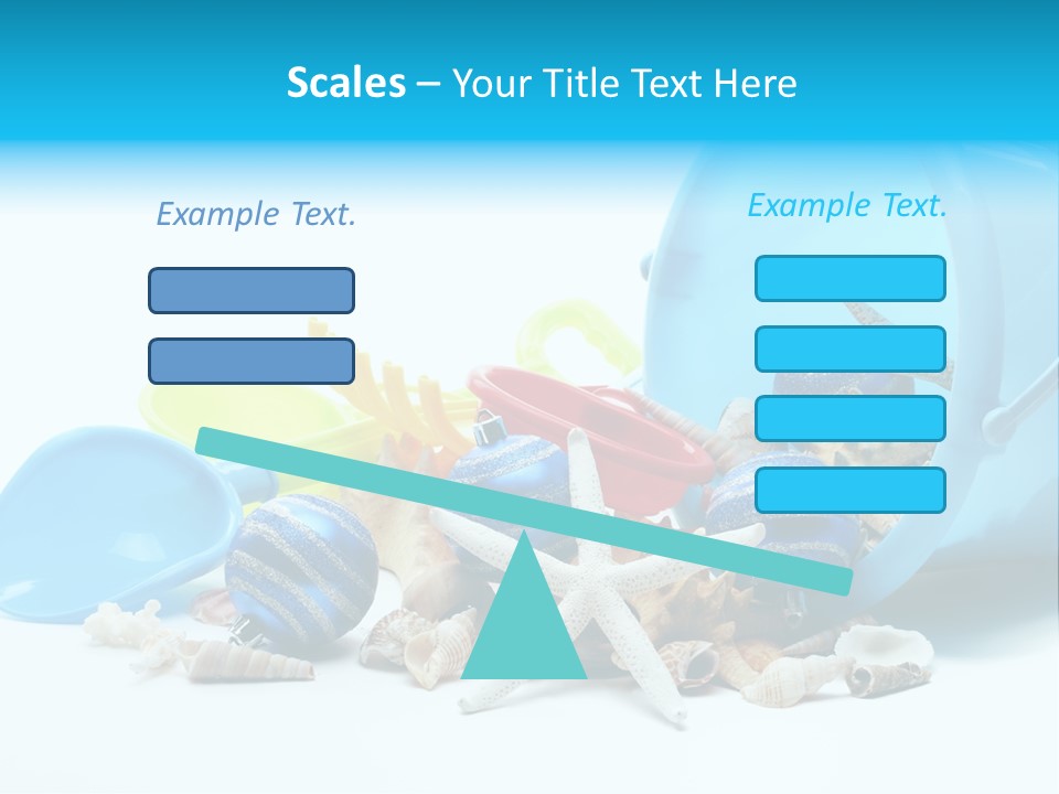 Bucket Vacation Ornament PowerPoint Template