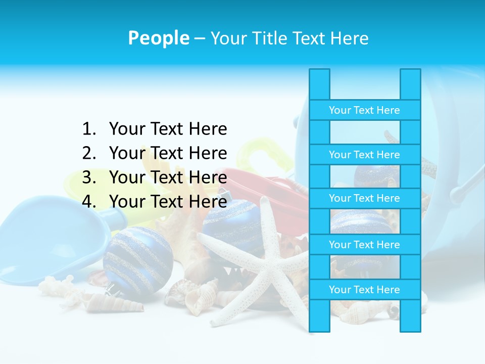 Bucket Vacation Ornament PowerPoint Template