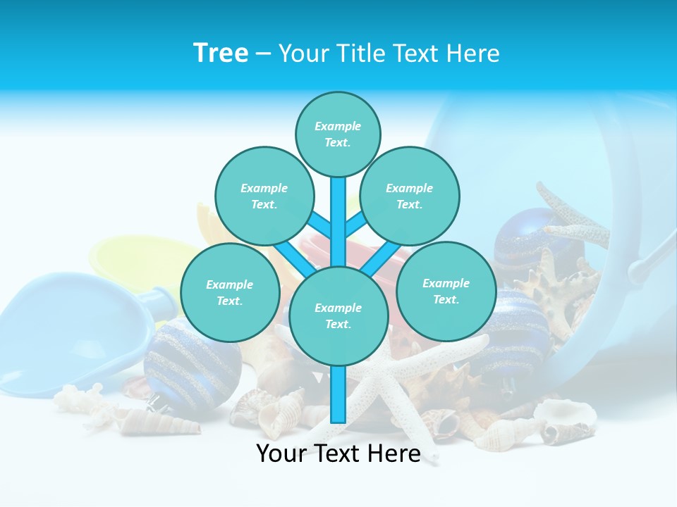 Bucket Vacation Ornament PowerPoint Template