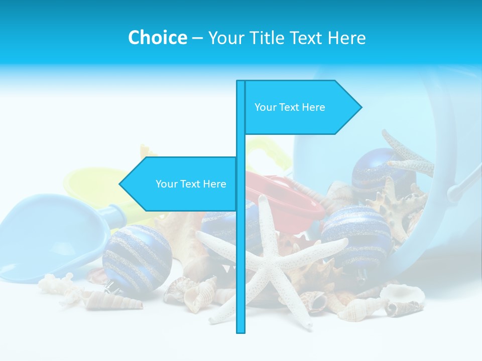 Bucket Vacation Ornament PowerPoint Template