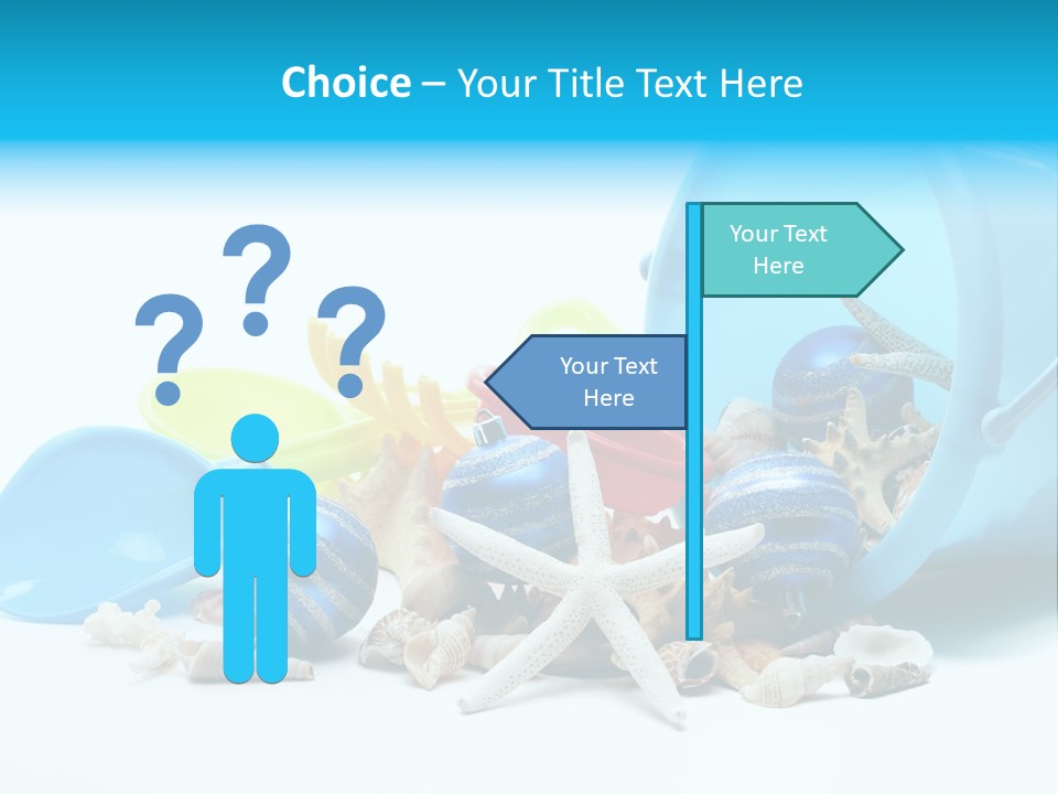 Bucket Vacation Ornament PowerPoint Template