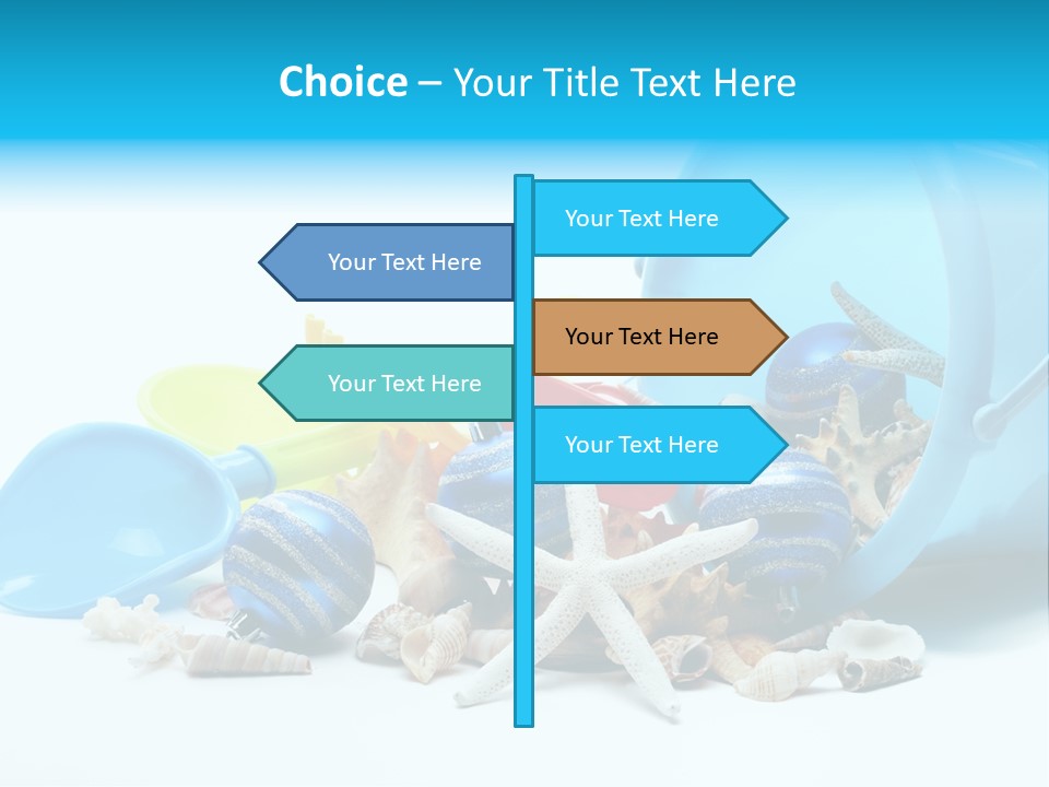 Bucket Vacation Ornament PowerPoint Template