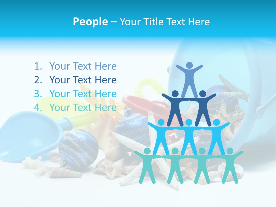 Bucket Vacation Ornament PowerPoint Template