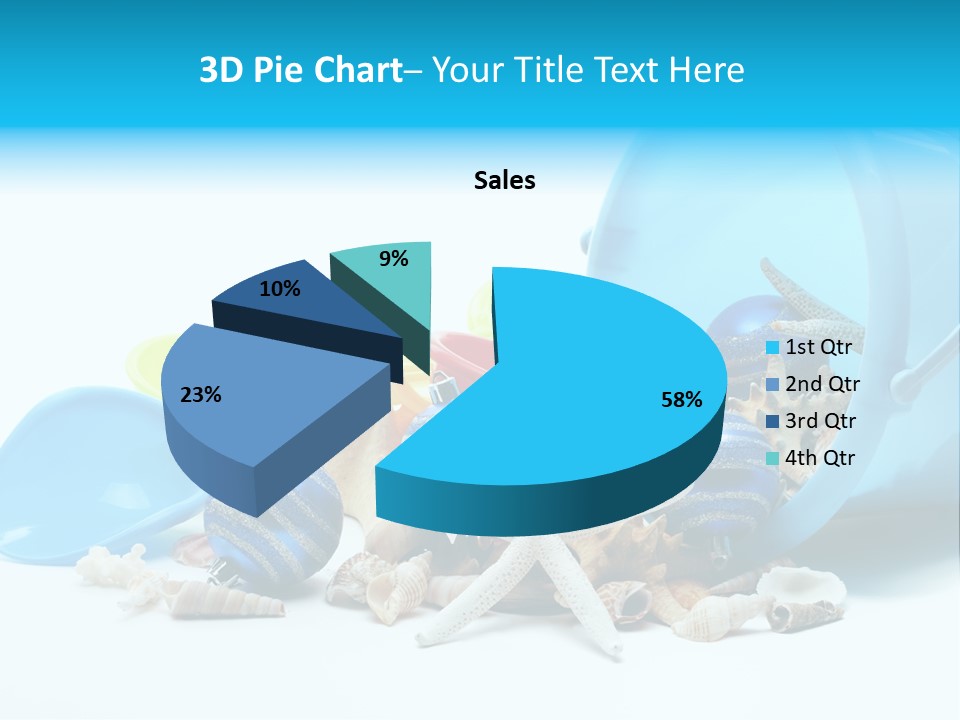 Bucket Vacation Ornament PowerPoint Template