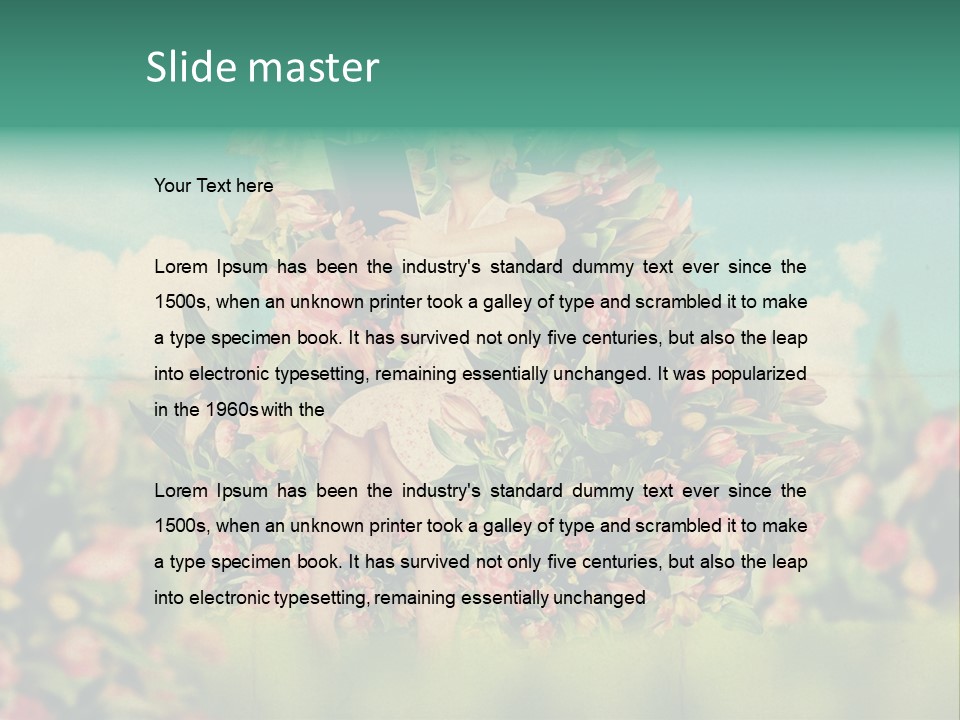 Aged Woman Grunge PowerPoint Template