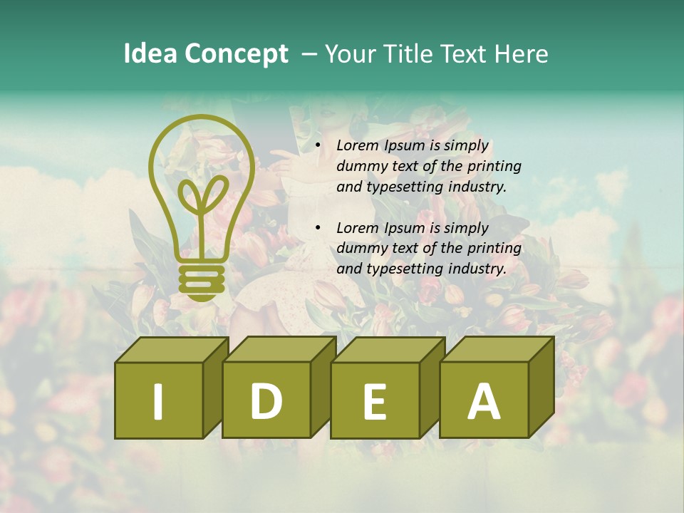 Aged Woman Grunge PowerPoint Template