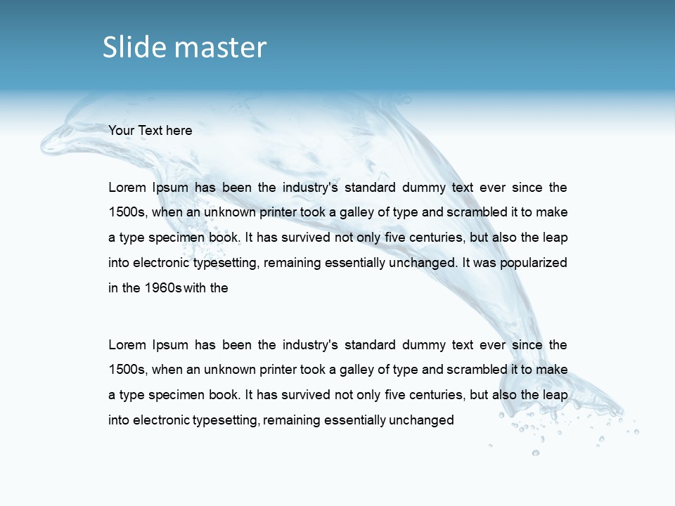 Liquid Transparent Water PowerPoint Template
