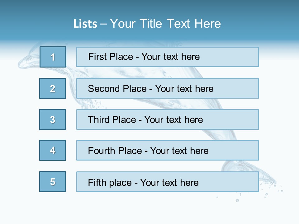 Liquid Transparent Water PowerPoint Template