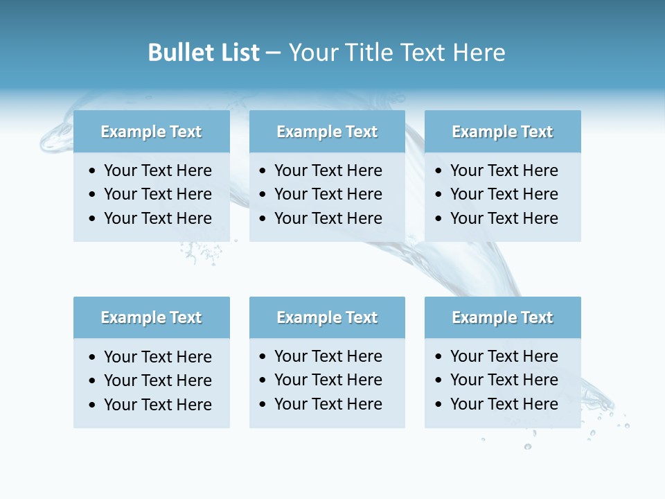 Liquid Transparent Water PowerPoint Template