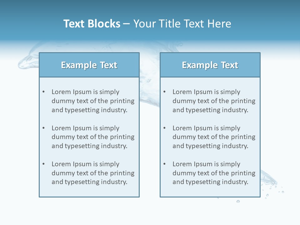 Liquid Transparent Water PowerPoint Template
